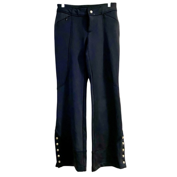Athleta Black Snow Cruiser Flare Pants Size 2 Soft Shell Fleece Lined Snowboard - Picture 1 of 15
